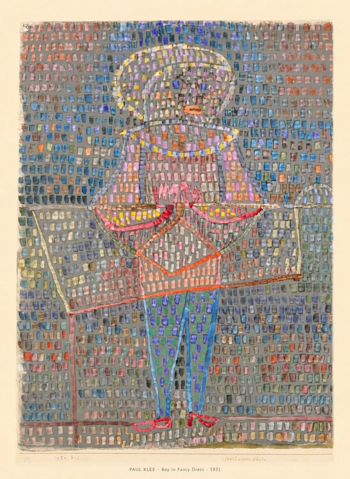 Paul Klee Boy in Fancy Dress No6 - Plakát
