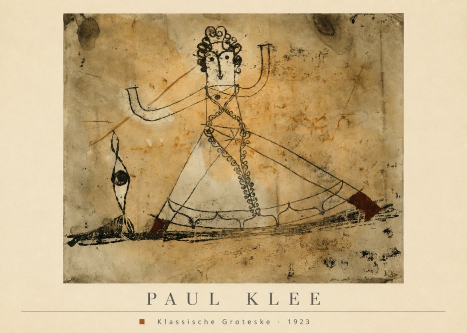 Paul Klee Klassische Groteske No4 - Plakát