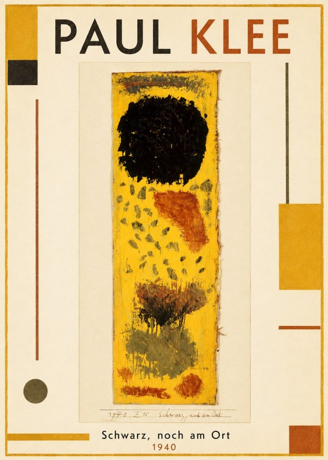 Paul Klee Schwarz, Noch Am Ort No1 - Plakát