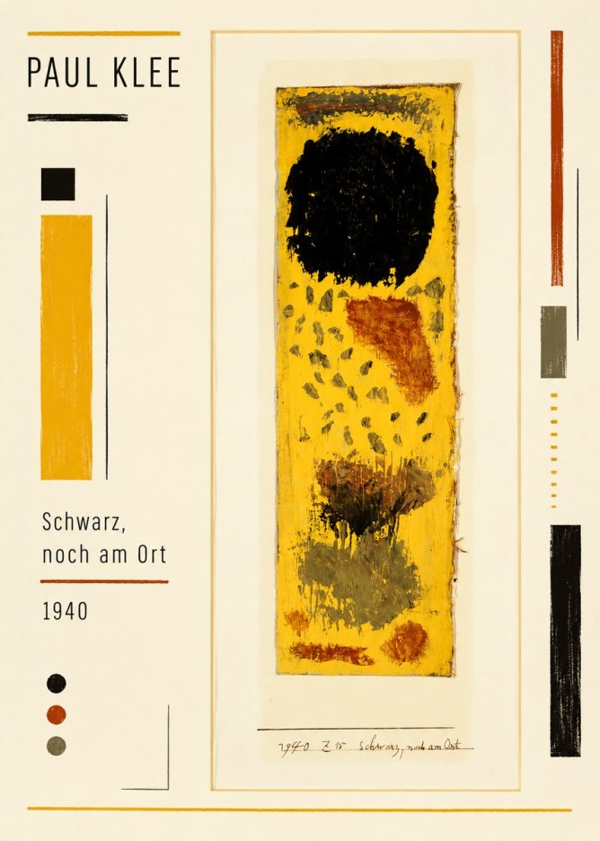 Paul Klee Schwarz, Noch Am Ort No2 - Plakát