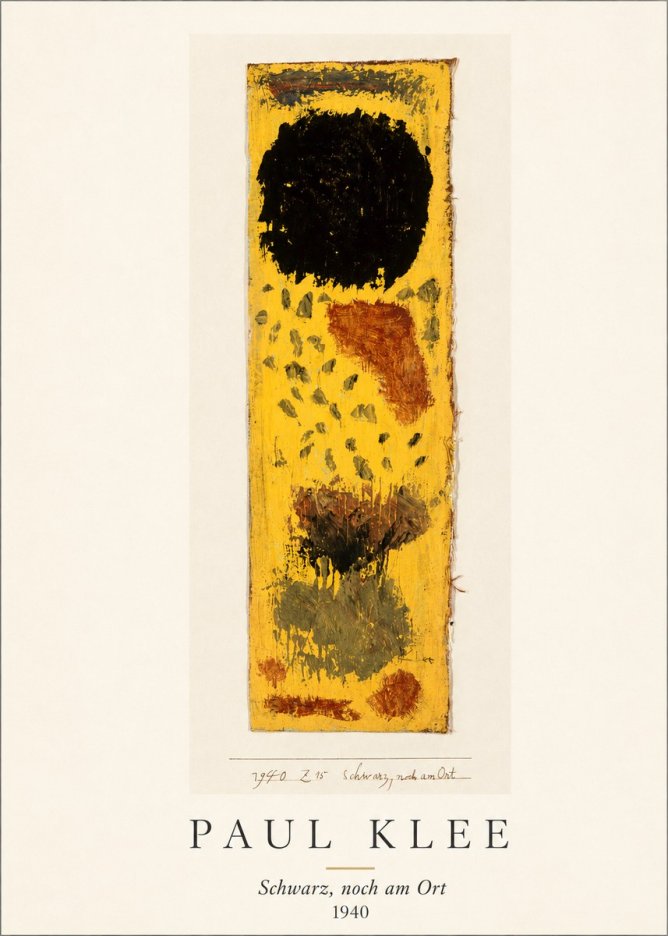 Paul Klee Schwarz, Noch Am Ort No3 - Plakát