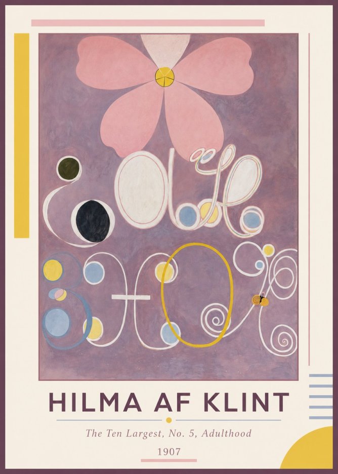 Hilma af Klint The Ten Largest, No. 5, Adulthood No1 - Plakát