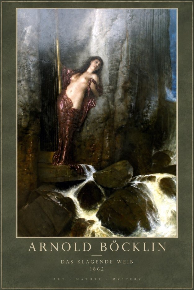 Arnold Böcklin Das Klagende Weib No5 - Plakát