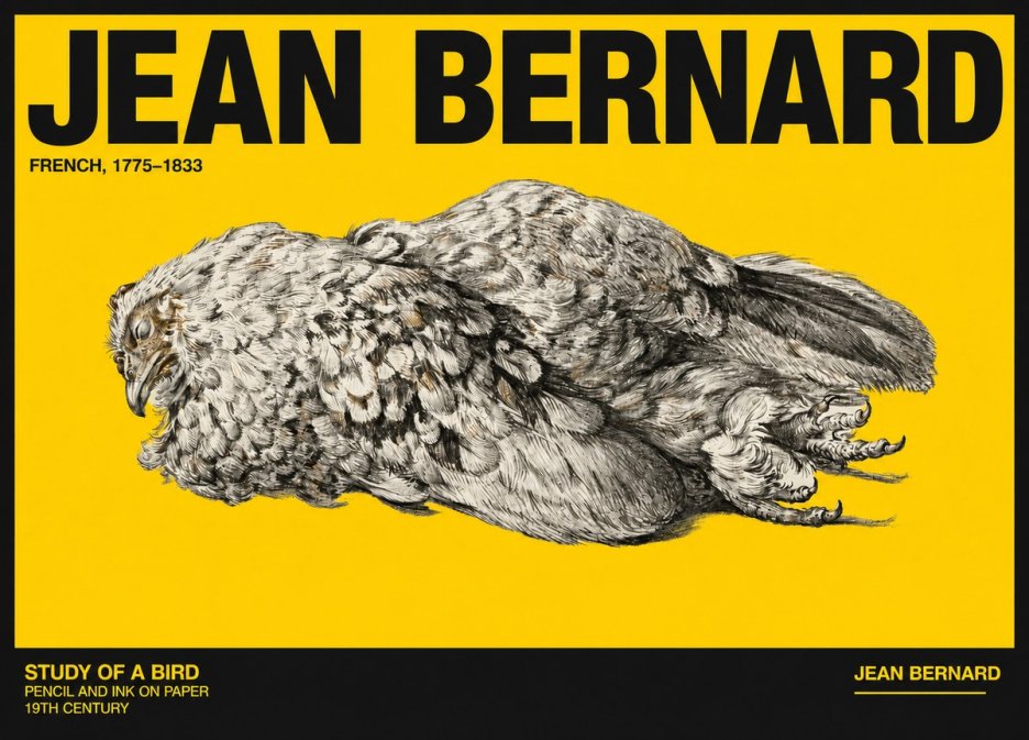Jean Bernard Study of a Bird I No6 - Plakát