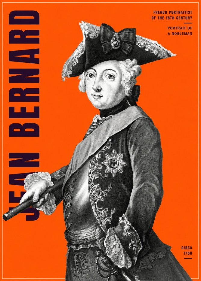 Jean Bernard Portrait of a Young Nobleman No4 - Plakát