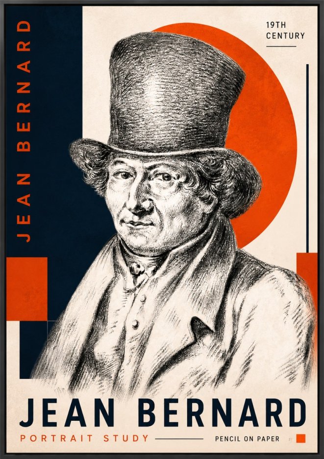 Jean Bernard Portrait Study of a Gentleman No4 - Plakát