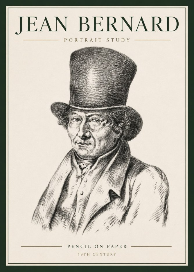 Jean Bernard Portrait Study of a Gentleman No6 - Plakát