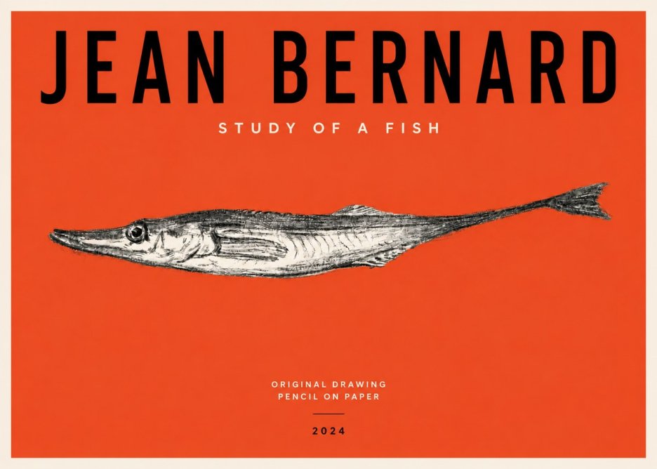 Jean Bernard Study of a Fish I No5 - Plakát