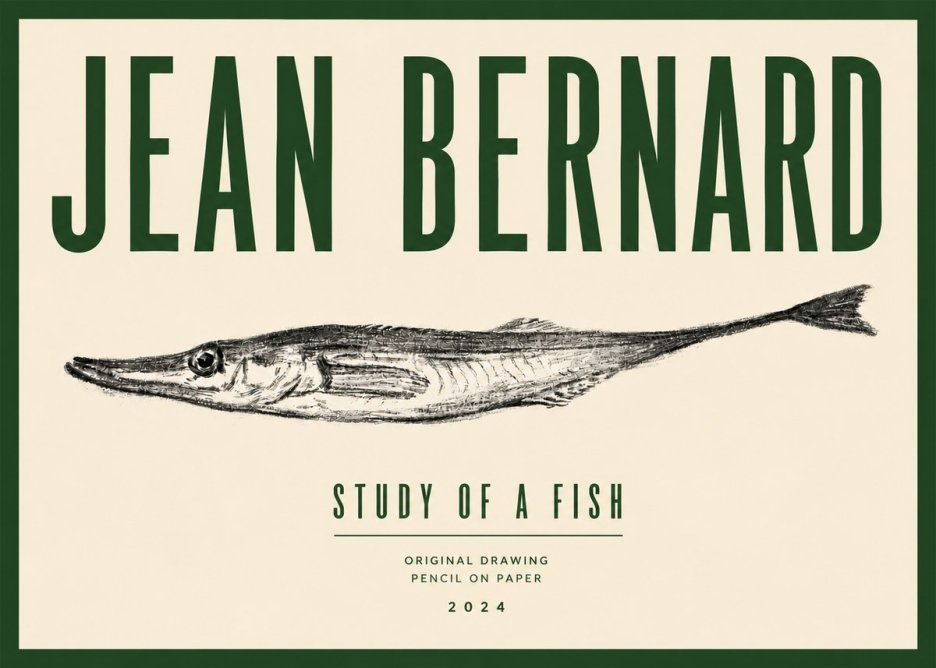 Jean Bernard Study of a Fish I No6 - Plakát