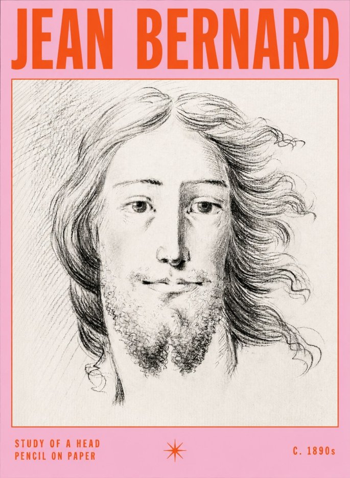 Jean Bernard Study of a Head No2 - Plakát
