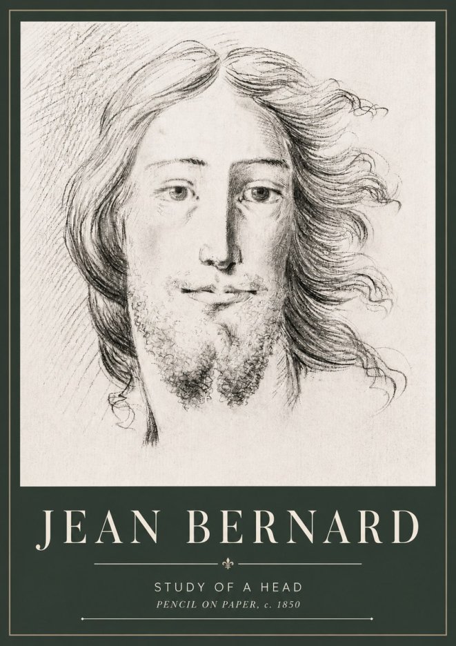 Jean Bernard Study of a Head No6 - Plakát