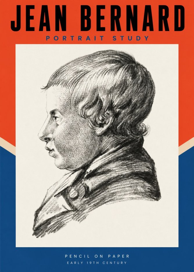 Jean Bernard Portrait Study I No2 - Plakát
