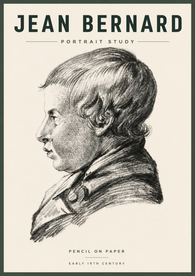 Jean Bernard Portrait Study I No3 - Plakát