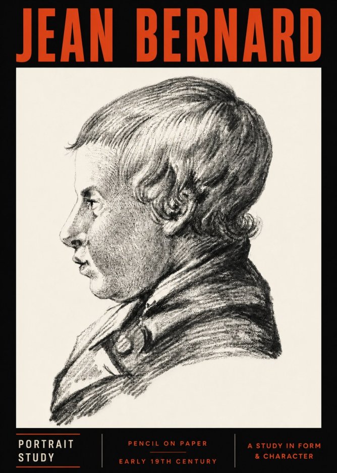 Jean Bernard Portrait Study I No5 - Plakát