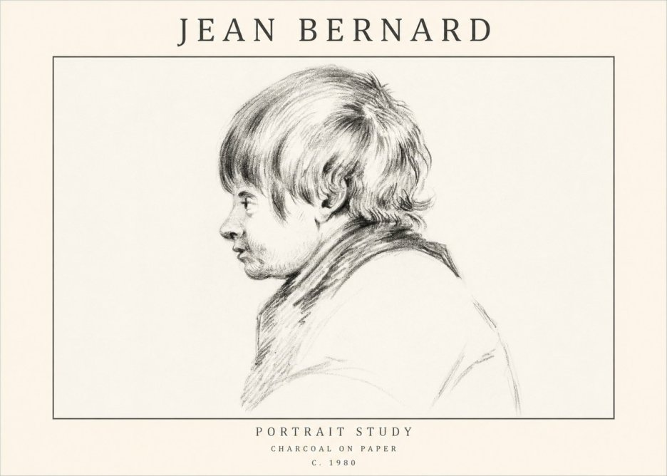 Jean Bernard Portrait Study II No1 - Plakát