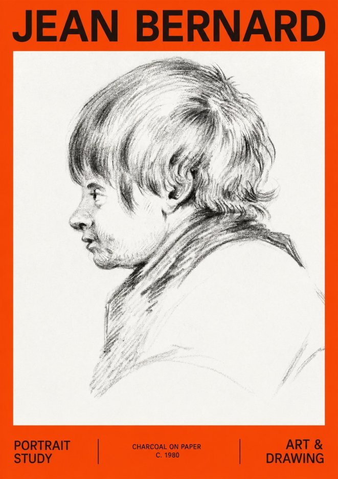 Jean Bernard Portrait Study II No2 - Plakát