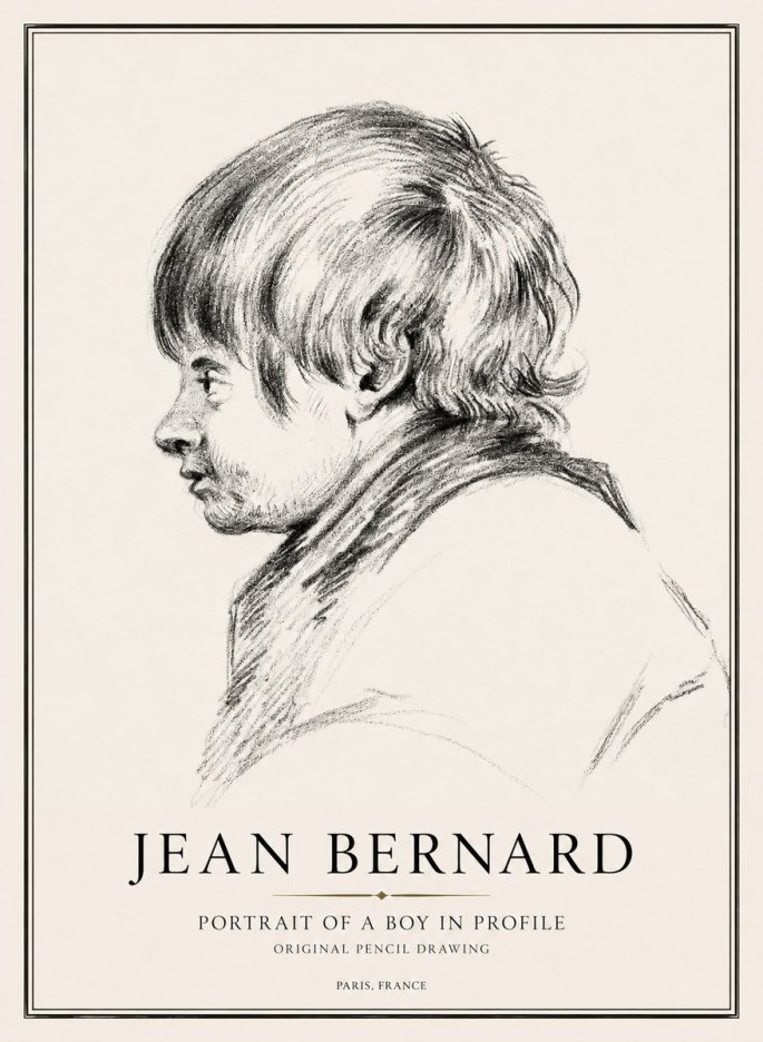 Jean Bernard Portrait Study II No3 - Plakát