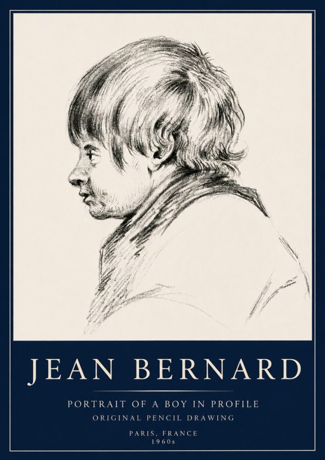 Jean Bernard Portrait Study II No5 - Plakát