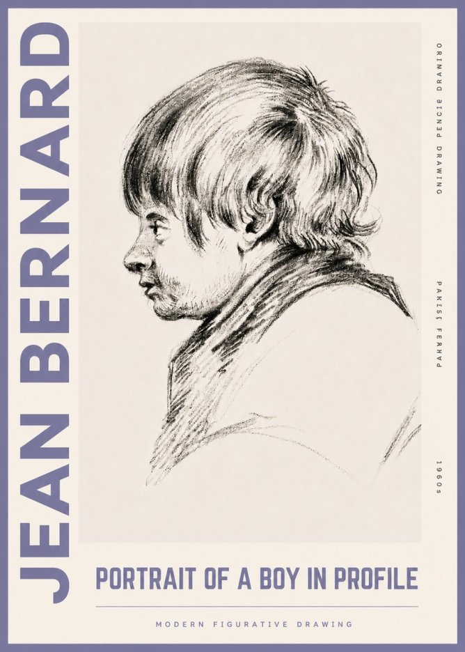 Jean Bernard Portrait Study II No6 - Plakát