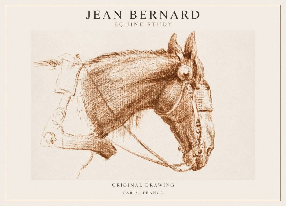 Jean Bernard Equine Study No1 - Plakát