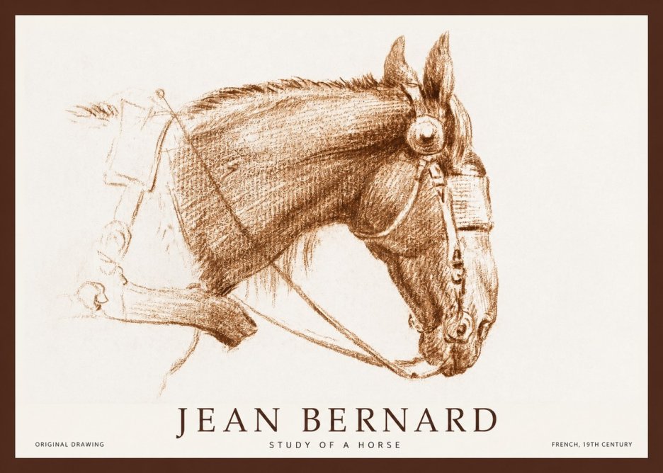 Jean Bernard Equine Study No2 - Plakát