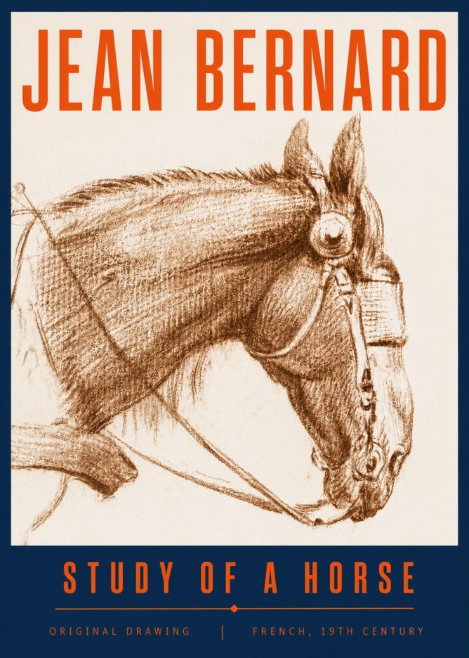 Jean Bernard Equine Study No6 - Plakát