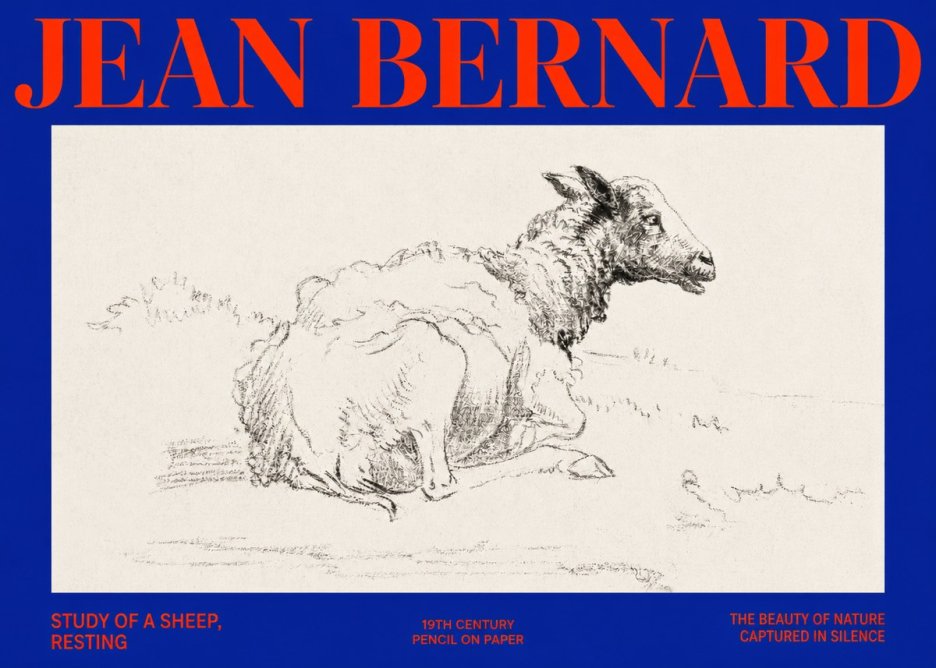 Jean Bernard Sheep Resting No6 - Plakát