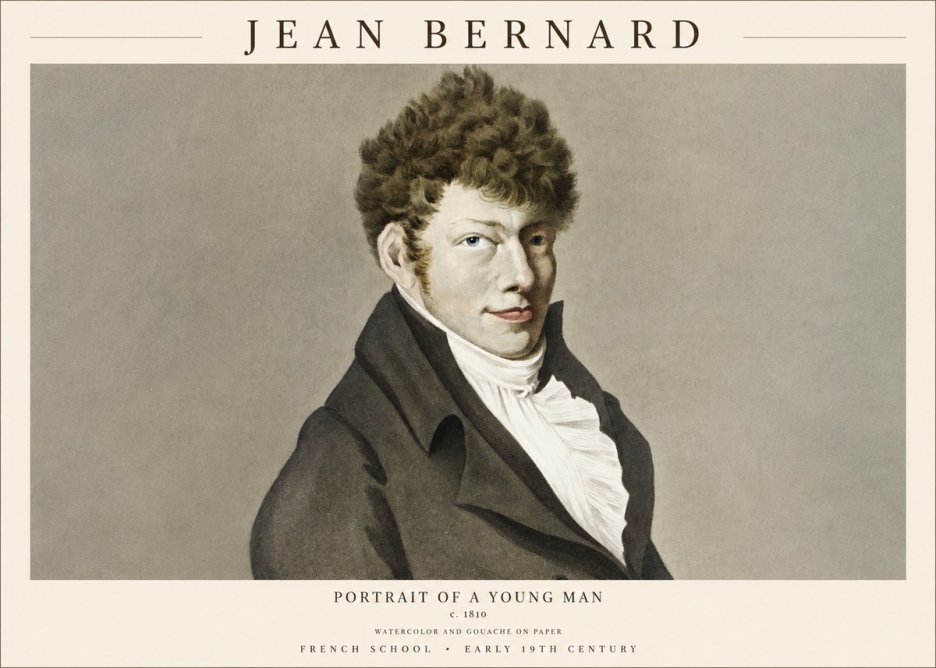 Jean Bernard Portrait of a Young Man No1 - Plakát