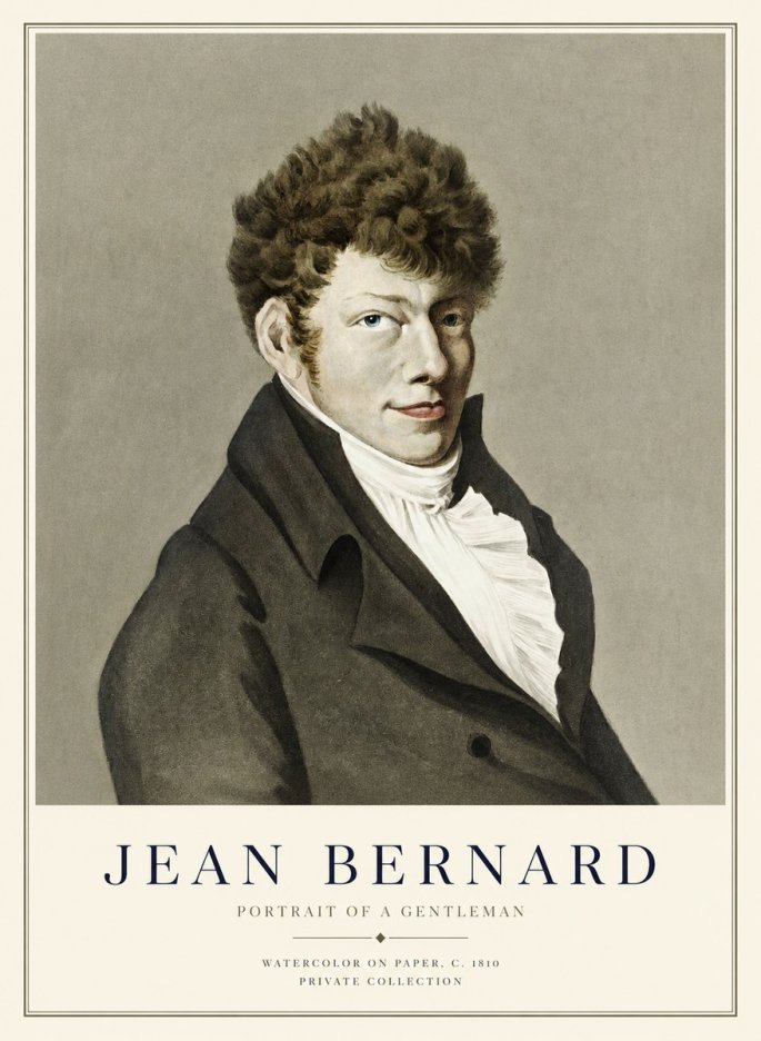 Jean Bernard Portrait of a Young Man No3 - Plakát