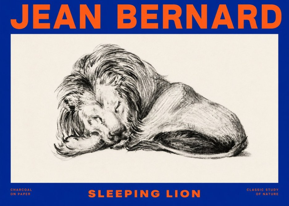 Jean Bernard Sleeping Lion No4 - Plakát