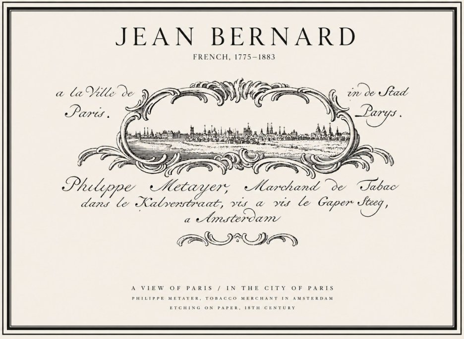 Jean Bernard A View of Paris No1 - Plakát