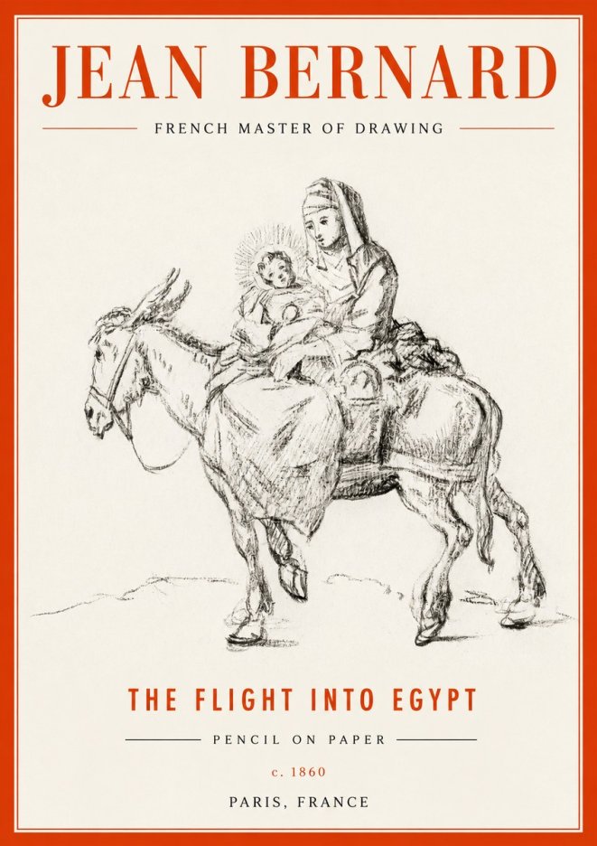Jean Bernard The Flight into Egypt No2 - Plakát