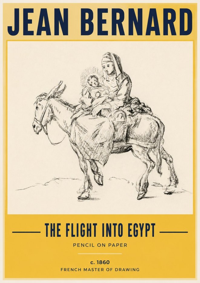 Jean Bernard The Flight into Egypt No3 - Plakát