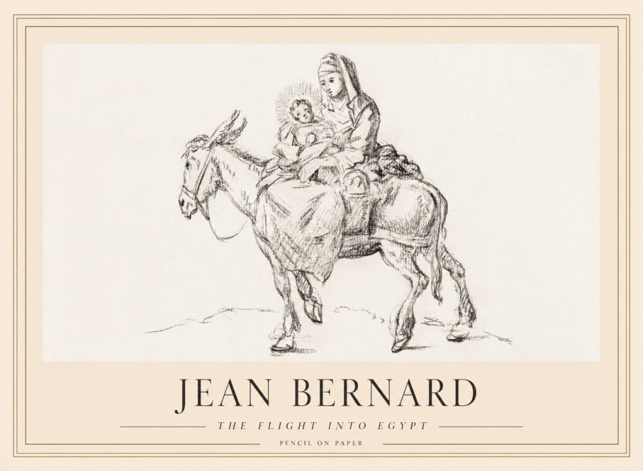 Jean Bernard The Flight into Egypt No5 - Plakát