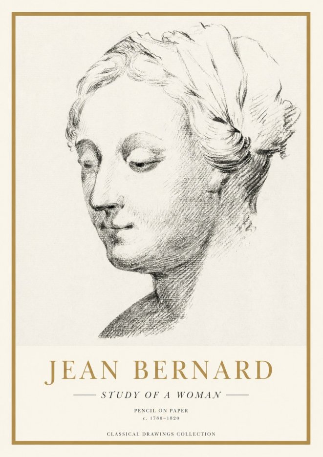 Jean Bernard Study of a Woman No1 - Plakát
