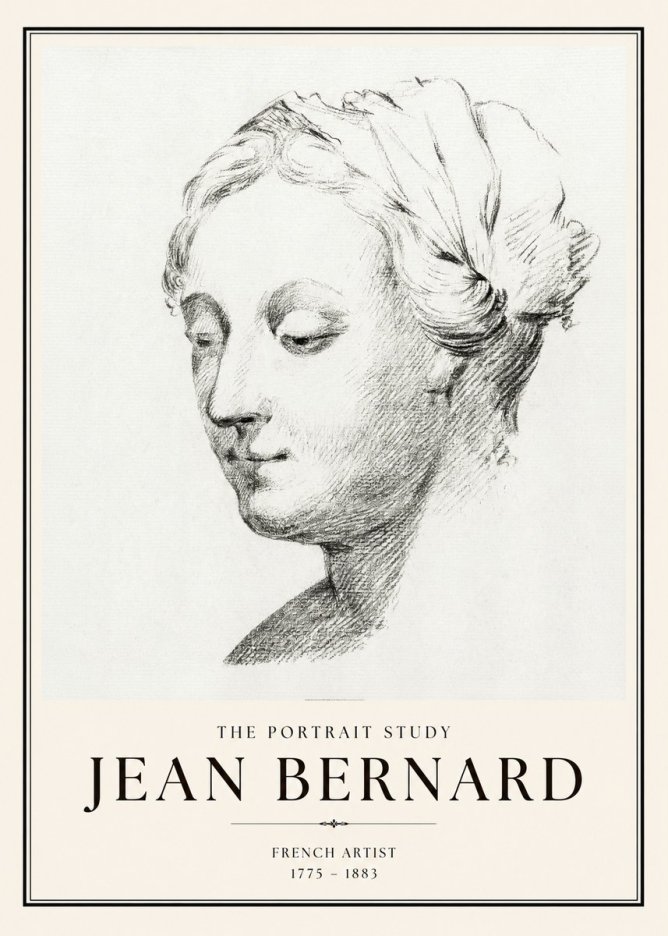 Jean Bernard Study of a Woman No2 - Plakát