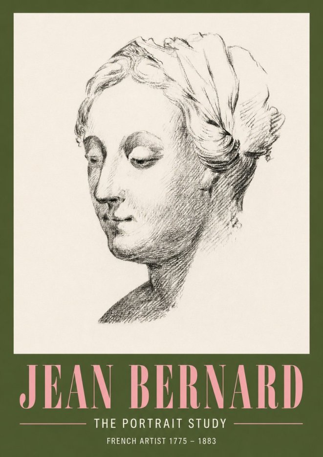 Jean Bernard Study of a Woman No4 - Plakát