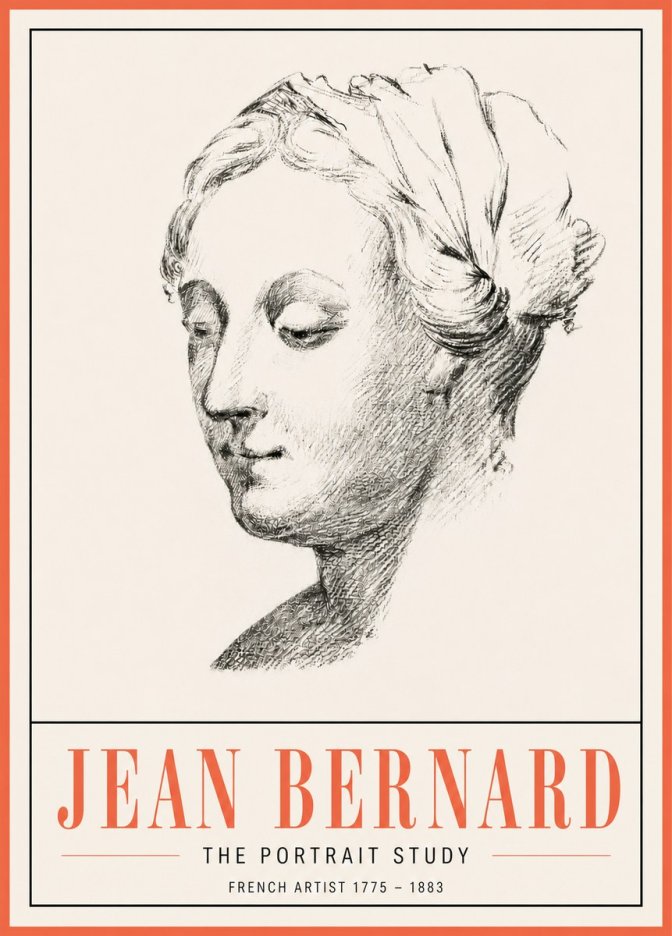 Jean Bernard Study of a Woman No5 - Plakát