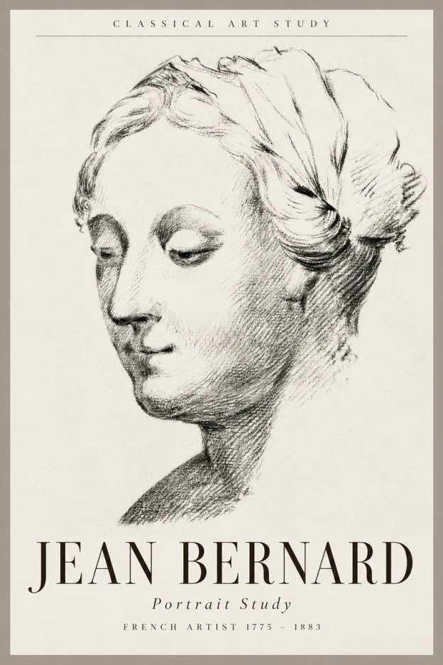 Jean Bernard Study of a Woman No6 - Plakát