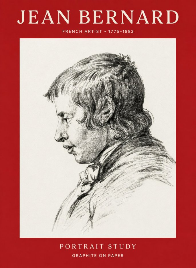 Jean Bernard Portrait Study III No1 - Plakát