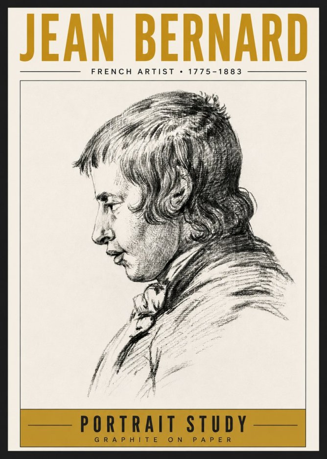 Jean Bernard Portrait Study III No6 - Plakát
