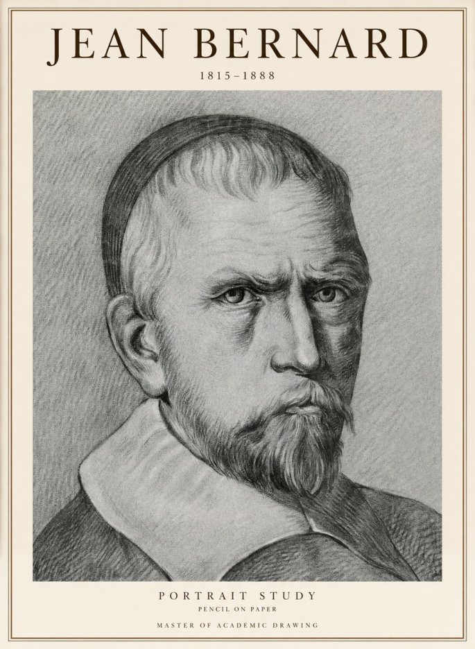 Jean Bernard Portrait Study IV No1 - Plakát