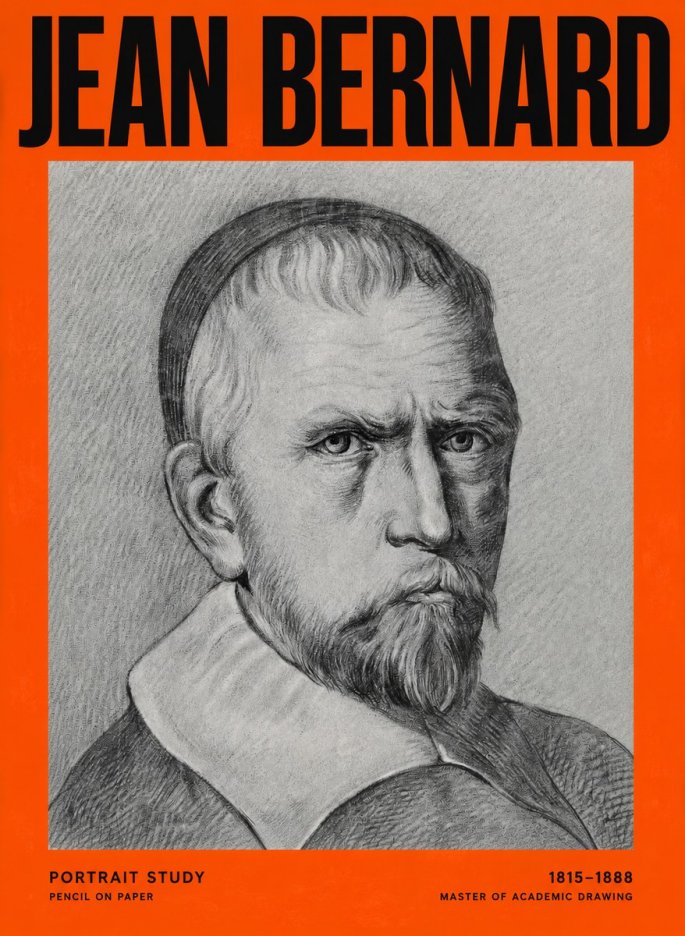 Jean Bernard Portrait Study IV No2 - Plakát