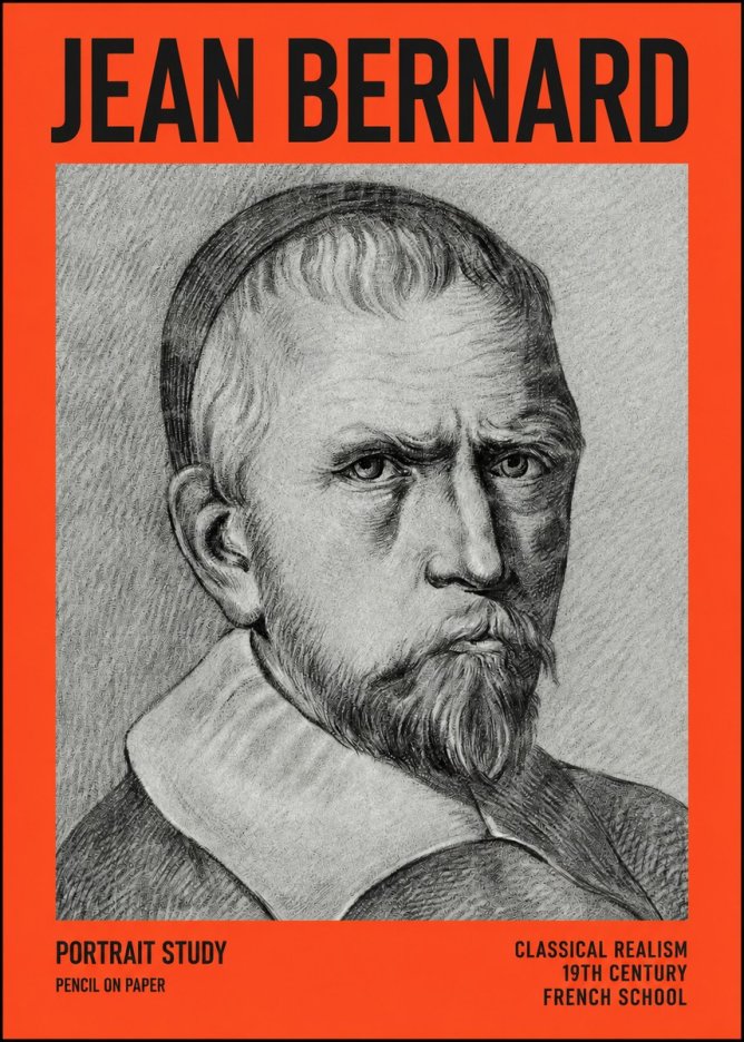 Jean Bernard Portrait Study IV No4 - Plakát