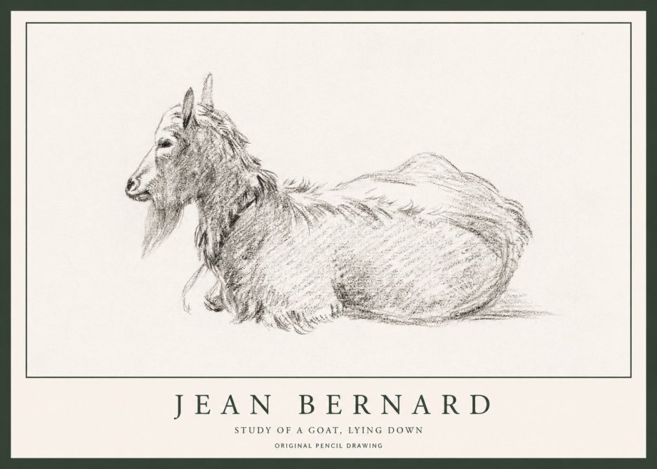 Jean Bernard Study of a Goat I No6 - Plakát