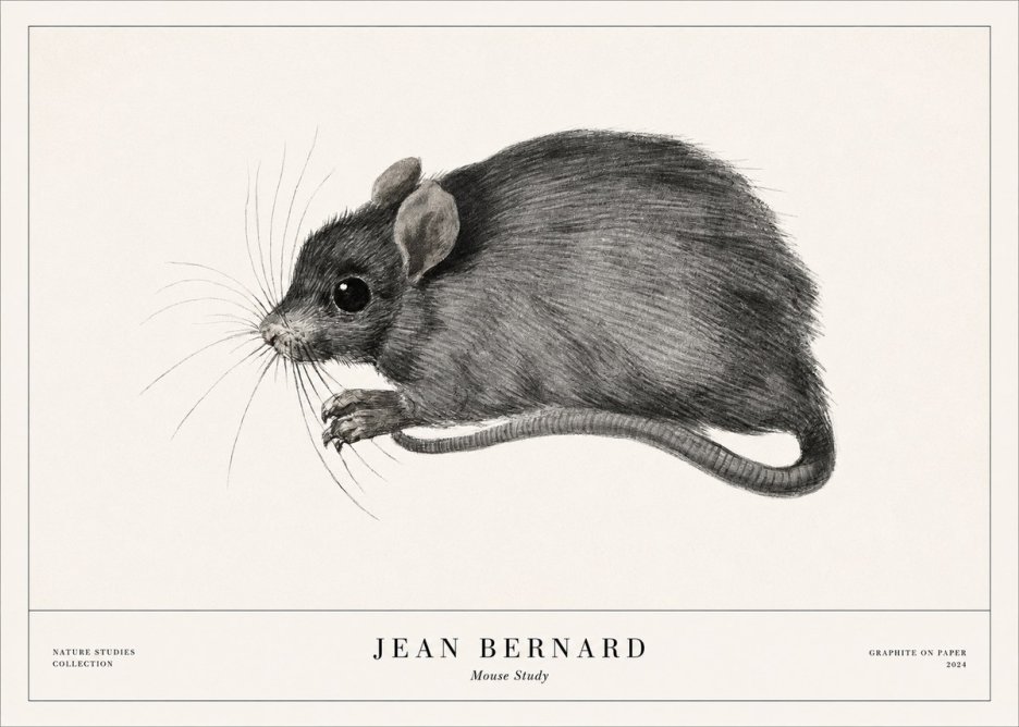 Jean Bernard Mouse Study No1 - Plakát