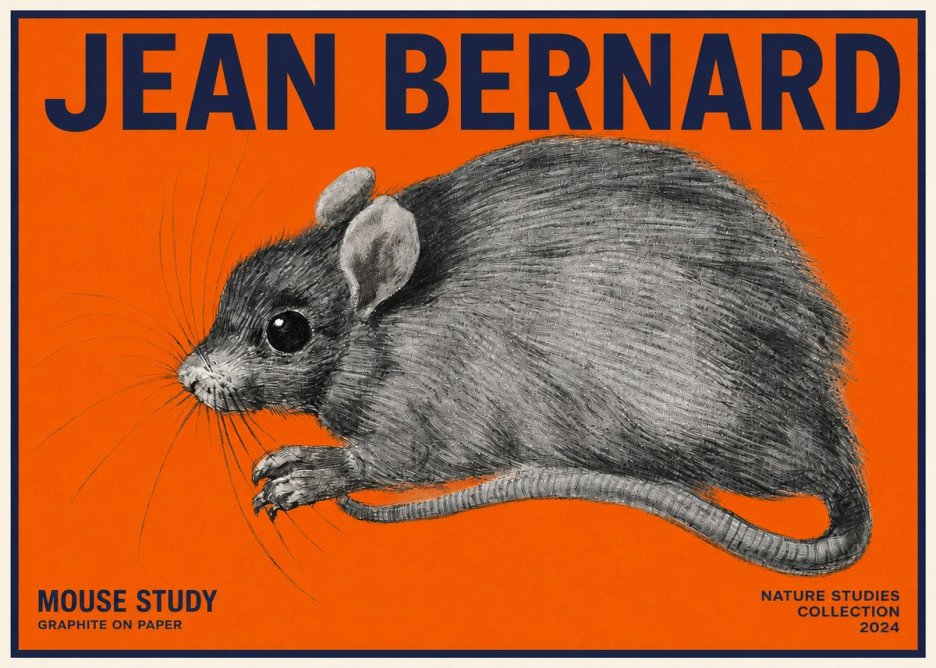 Jean Bernard Mouse Study No2 - Plakát