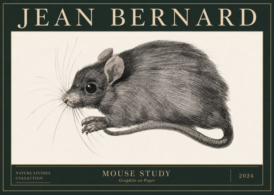 Jean Bernard Mouse Study No4 - Plakát