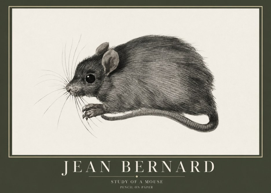 Jean Bernard Mouse Study No5 - Plakát