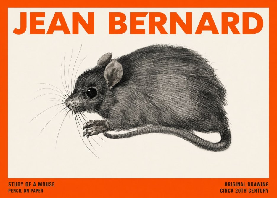 Jean Bernard Mouse Study No6 - Plakát